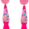 70s Pink Lava Lamps with Groovy Shrooms Earrings