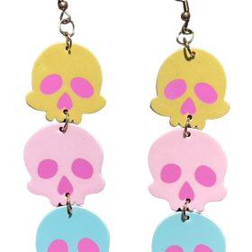 Candy Coated Skull Halloween Earrings