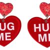 Hug Me Valentine Sweet Hearts Candy Colorful Heart Earrings