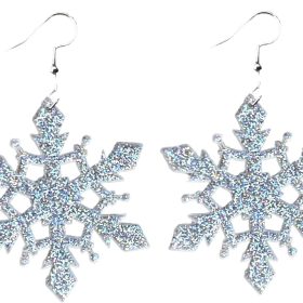 Retro Christmas Sparkling Snowflake Winter Earrings