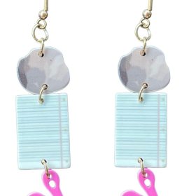 Retro Rock Paper Scissors Game Earrings