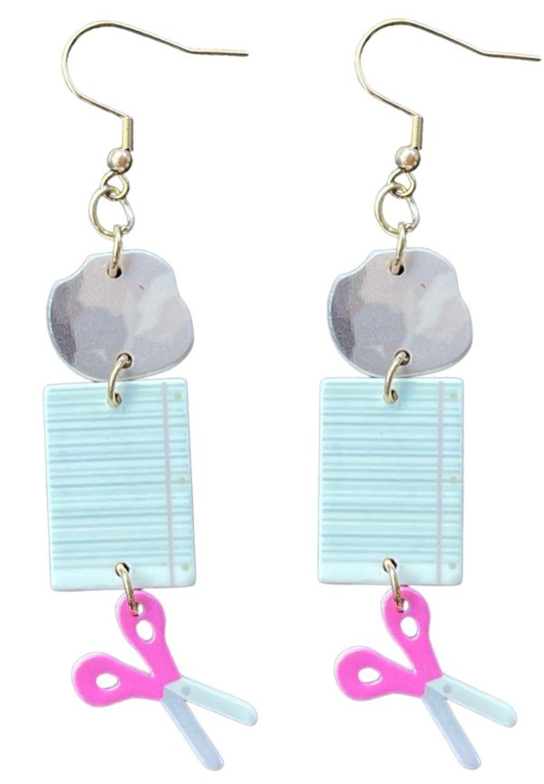 Retro Rock Paper Scissors Game Earrings