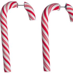 Retro Split Classy Candy Cane Earrings