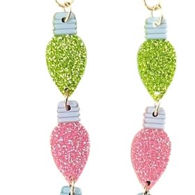 Sparkly Bright Christmas Light Earrings