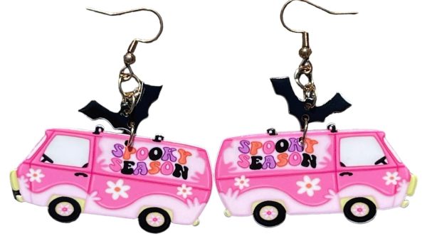 Spooky Mystery Van Halloween Earrings