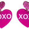 XOXO Valentine Sweet Hearts Candy Colorful Heart Earrings