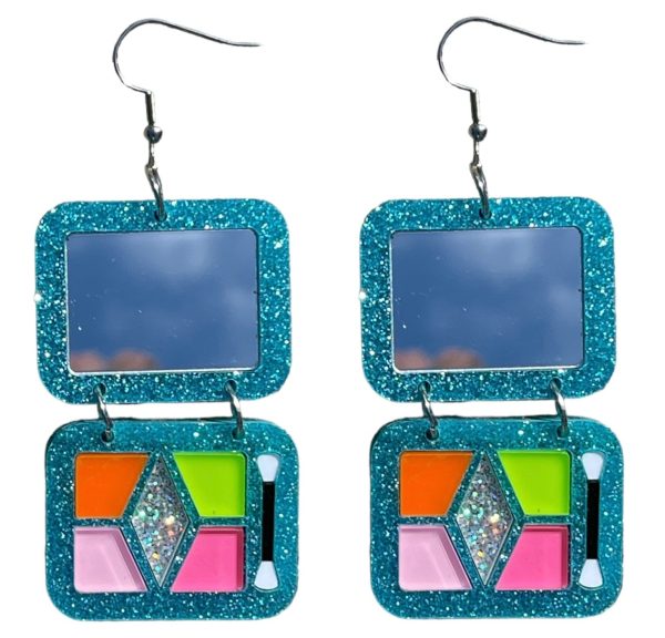 Y2K Britney Sparkle Eyeshadow Palette Earrings